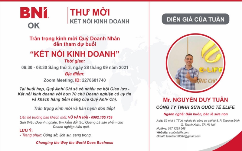 Diễn Giả Nguyễn Duy Tuân - Sữa Non - 28/09/2021