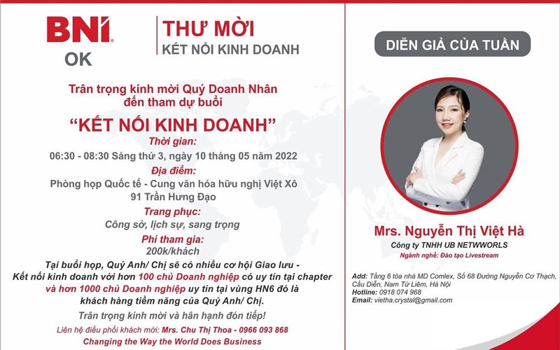 Diễn giả Nguyễn Thị Việt Hà - Đào Tạo LiveStream - 26/4/2022