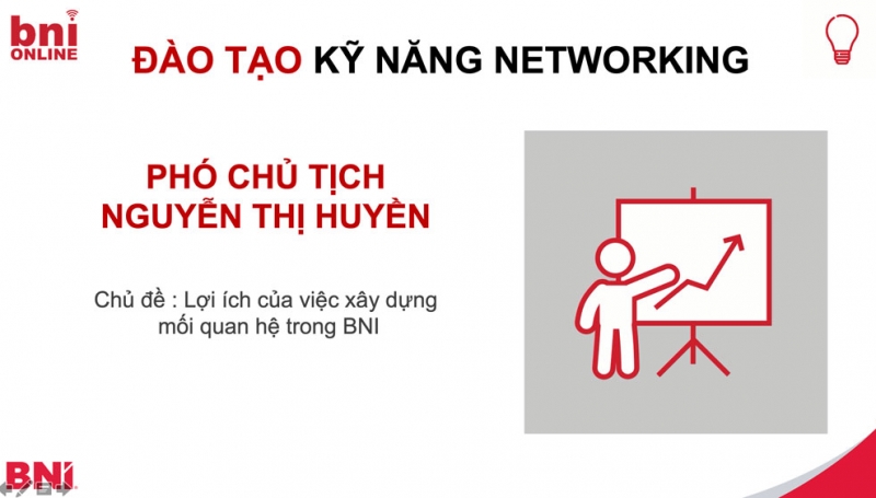PCT Nguyễn Thị Huyền - Đào tạo chủ đề Lợi ích của việc xây dựng mối quan hệ trong BNI OK