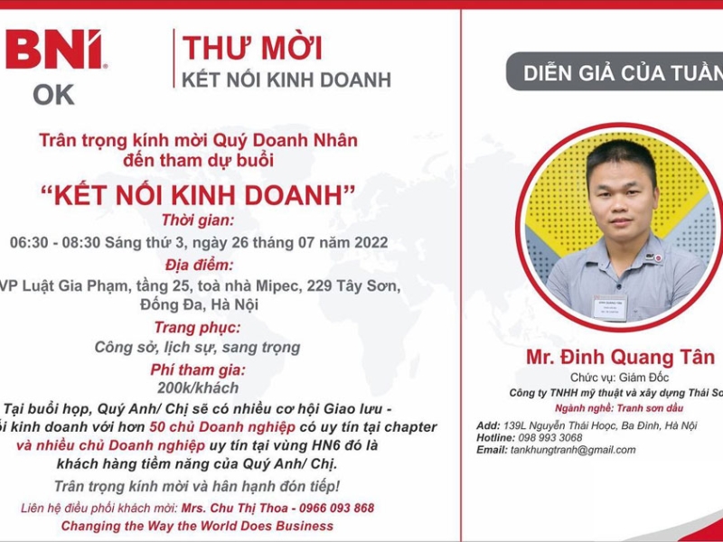 Diễn giả Đinh Quang Tân - Tranh Sơn Dầu - 26/7/2022 Diễn giả Đinh Quang Tân - Tranh Sơn Dầu - 26/7/2022