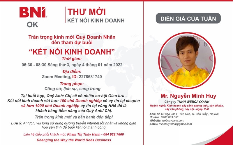 Diễn Giả Nguyễn Minh Huy - Kinh doanh cây cảnh - 4/1/2022