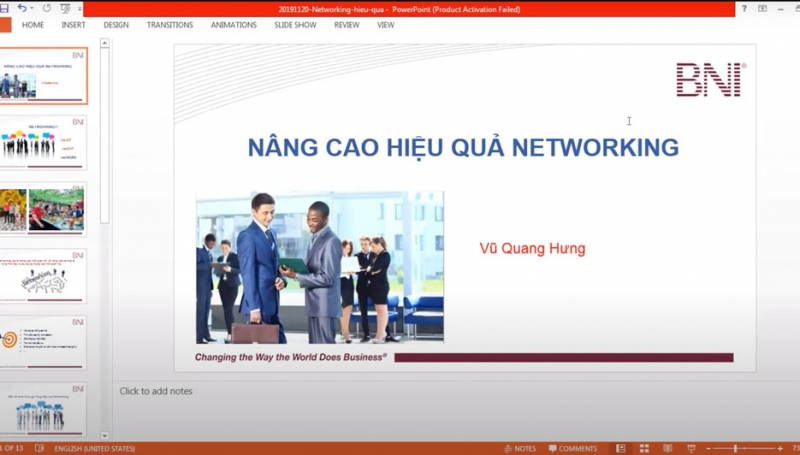 CCT Vũ Quang Hưng - Đào tạo chủ đề: Nâng cao hiệu quả Networking